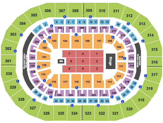 Paycom Center Stevie Nicks Seating Chart